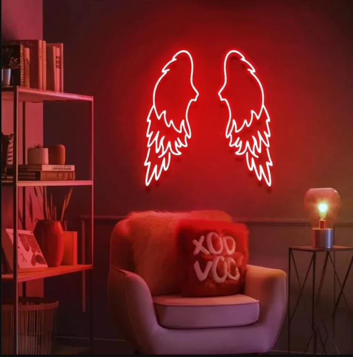 Angel Wings Pair Neon Sign Neon Lights