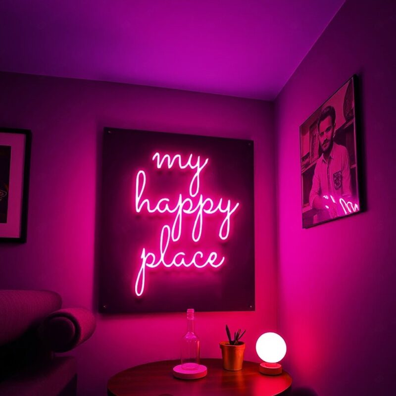 Neon Sign My Happy Place