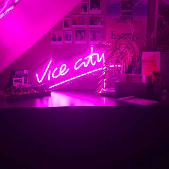 Neon Sign Vice City GTA Theme Neon Lights