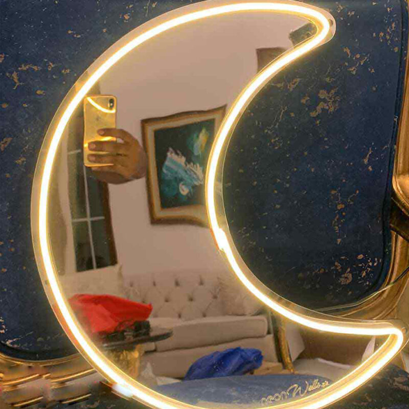 Moon Selfie Neon Mirror Neon Light Neon Sign