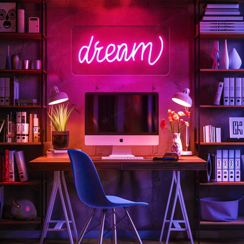 Neon Sign Dream Illuminate Your Ambitions with Neon Brilliance Neon Light