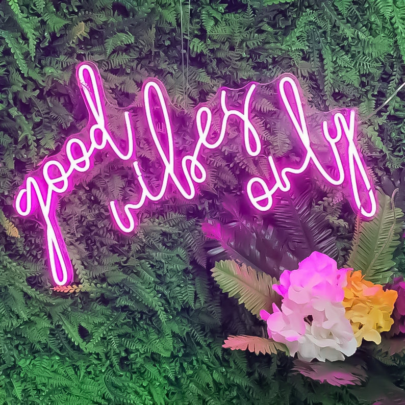 Neon Sign Good Vibes Only Neon Lights