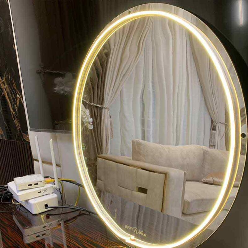 Round Circle Neon Selfie Mirror Neon Lights