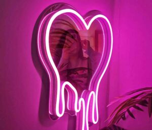 Melting Heart Neon Sign Selfie Mirror Neon Lights