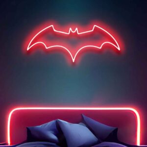 Neon Light Batman Sign Embrace the Dark Knight with Neon Brilliance