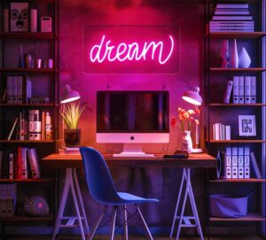 Neon Sign Dream Illuminate Your Ambitions with Neon Brilliance Neon Light