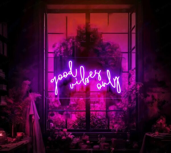 Neon Sign Good Vibes Only Neon Lights