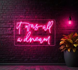 Neon Sign It was all a dream