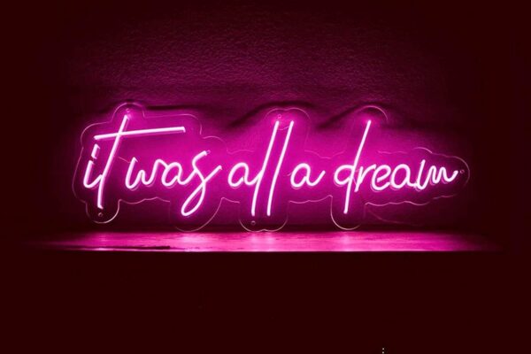 Neon Sign It was all a dream