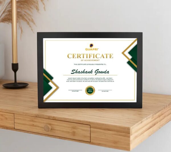 Certificate Printing Photo Frame