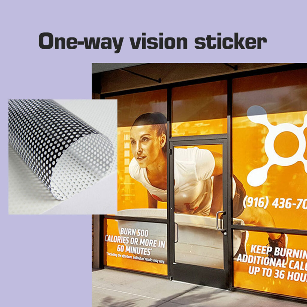 Custom One-Way Vision Vinyl Printing | Perforated Window Stickers